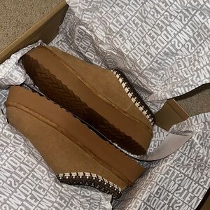 Steve Madden Tan Slip-On Shoes with Woven Trim